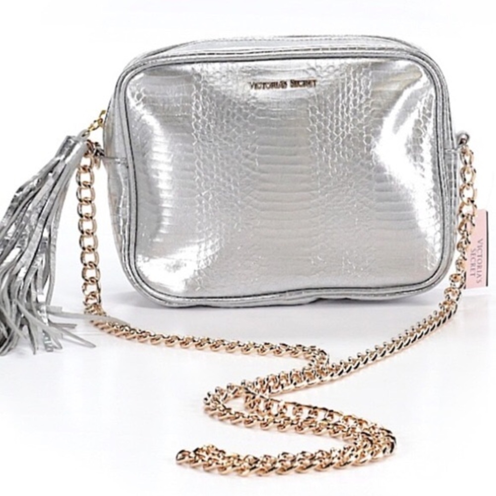 Victoria’s Secret Silver Python Crossbody Purse